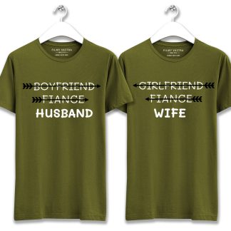 Boyfriend Fiance Husband And Girlfriend Fiance Wife Couple T-Shirt