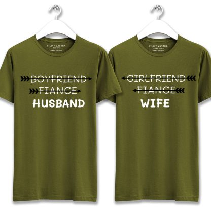 Boyfriend Fiance Husband And Girlfriend Fiance Wife Couple T-Shirt