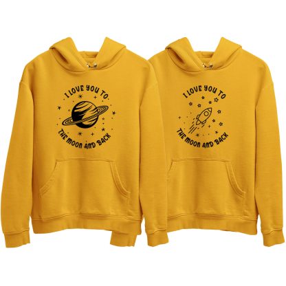 I Love You To The Moon And Back Couple Hoodie (Price for 2 pcs)