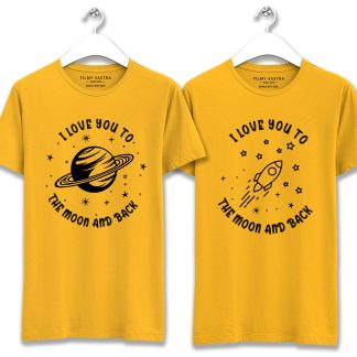 I Love You To The Moon And Back Couple T-Shirt