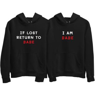 If Lost Return To Babe Couple Hoodie (Price for 2 pcs)