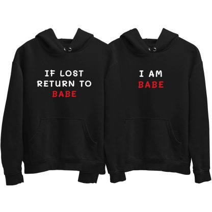 If Lost Return To Babe Couple Hoodie (Price for 2 pcs)