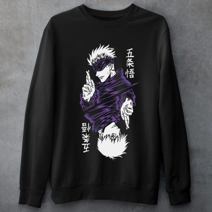 Gojo Satoru & Yuji Itadori Jujutsu Kaisen Black Sweatshirt