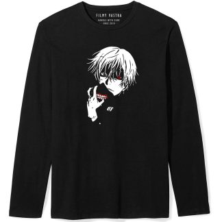 Ken Kaneki Unmasked Black Full Sleeve T-Shirt