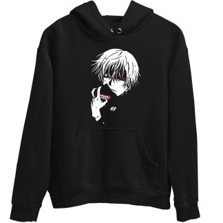 Ken Kaneki Unmasked Black Hoodie