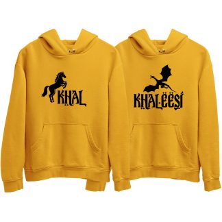 Khal Khaleesi Game of Thrones Mustard Couple Hoodie (Price for 2 pcs)