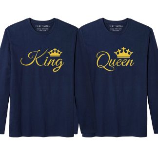King & Queen Couple Full Sleeve T-Shirt