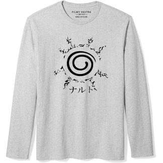 Naruto Kyuubi Seal Grey Full Sleeve T-Shirt