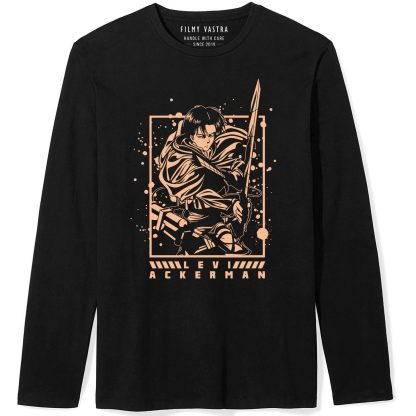 Levi Ackerman Black Full Sleeve T-Shirt