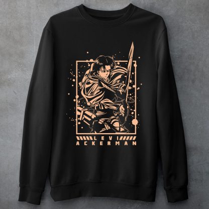 Levi Ackerman Attack On Titan Black Sweatshirt