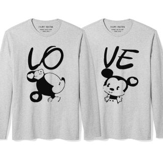 Love Cartoon Couple Full Sleeve T-Shirt