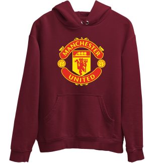 Manchester United Logo Maroon Hoodie