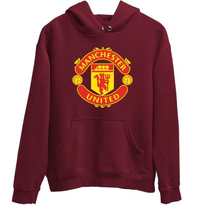 Manchester United Logo Maroon Hoodie