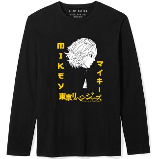 Mikey Tokyo Revengers Black Full Sleeve T-Shirt