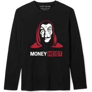 Money Heist – Dali Mask & Text Full Sleeve T-Shirt
