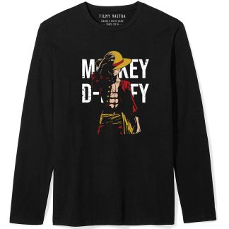 Monkey D. Luffy Face Down Black Full Sleeve T-Shirt