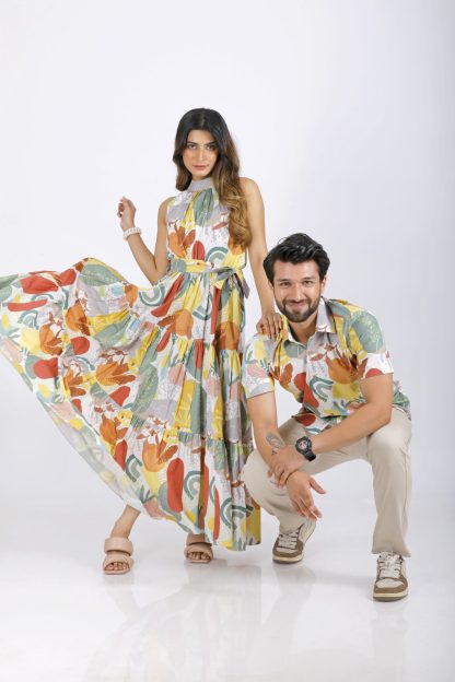 Vivid Vibes Couple Matching Dress - Image 3