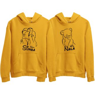 Simba And Nala Mustard Couple Hoodie (Price for 2 pcs)