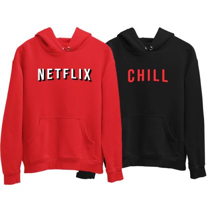 Netflix And Chill Couple Hoodie (Price for 2 pcs)