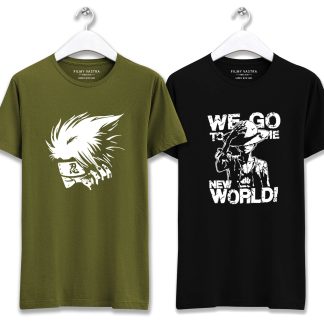 Ninja Kakashi Hatake and New World Combo T-Shirts