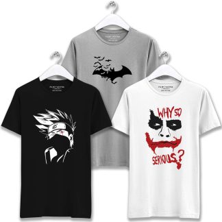Kakashi, Batman and Joker Combo T-Shirts
