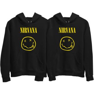 Nirvana Black Couple Hoodie (Price for 2 pcs)