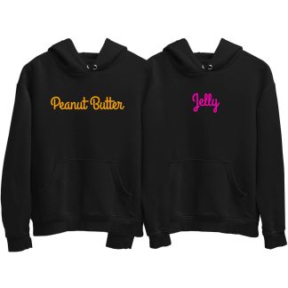 Peanut Butter And Jelly Black Couple Hoodie (Price for 2 pcs)