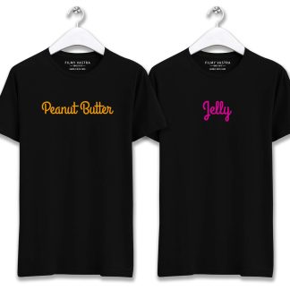 Peanut Butter And Jelly Black Couple T-Shirt