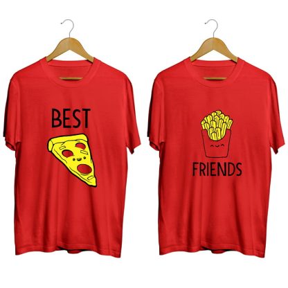 Pizza and Fries Best Friend Unisex T-Shirt - Image 2