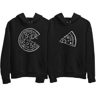 Pizza Love Slice Couple Hoodie (Price for 2 pcs)