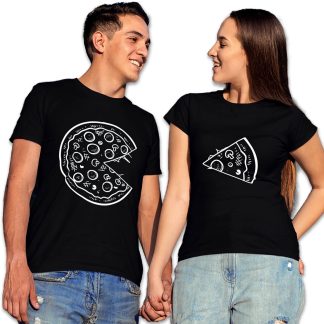 Pizza Love Slice Couple T-Shirt