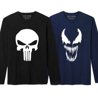 Punisher + Venom Combo Full Sleeve T-Shirts