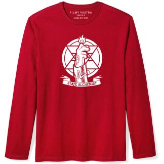 State Alchemist Red Full Sleeve T-Shirt
