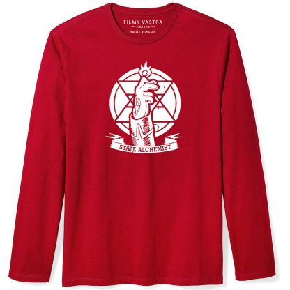 State Alchemist Red Full Sleeve T-Shirt