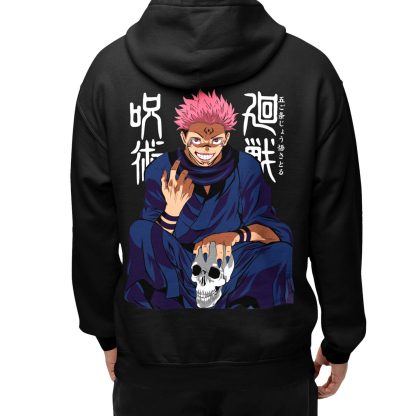 Jujutsu Kaisen Sukuna Black Hoodie - Image 2