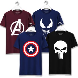 Super Marvel Combo – Avenger, Captain America, Punisher & Venom T-Shirts