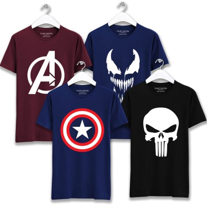 Super Marvel Combo – Avenger, Captain America, Punisher & Venom T-Shirts