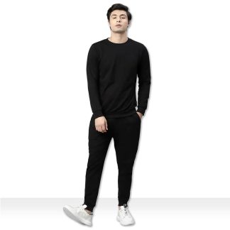 Plain Black Sweatshirt & Jogger Combo