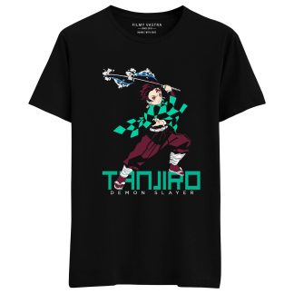 Tanjiro Kamado Demon Slayer Black T-Shirt