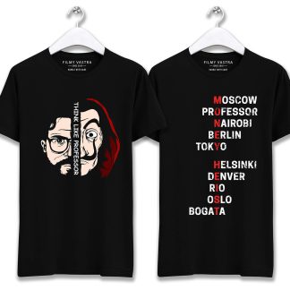 Think Like Professor & Character Names Money Heist Combo T-Shirts