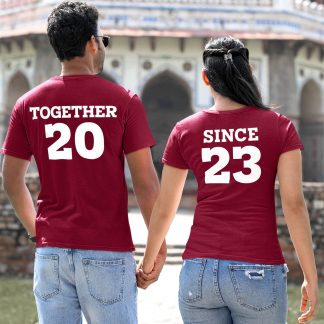 Personalized Together Since Couple T-Shirts (Set of 2 pieces)