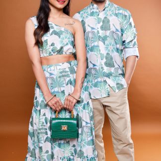 Tropical Rajasthan Couple Dress
