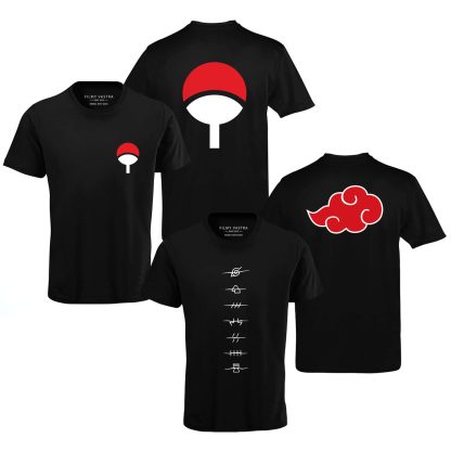 Uchiha Clan Logo & Anti Village Anime Combo T-Shirts
