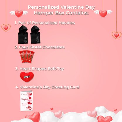 Valentine's Day Gift Hamper Box (Customized Portrait Couple Hoodies) - Image 3