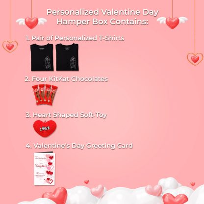 Valentine's Day Gift Hamper Box (Customized Portrait Couple T-Shirts) - Image 4