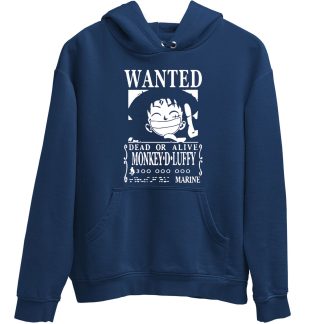 Wanted Poster One Piece Blue Hoodie