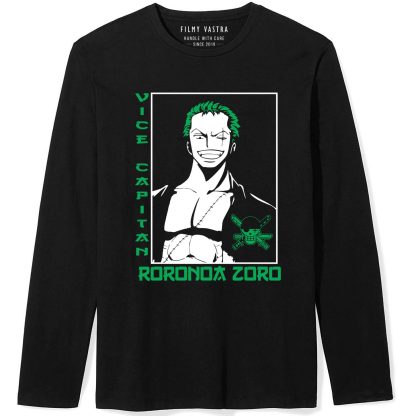 Roronoa Zoro Black Full Sleeve T-Shirt