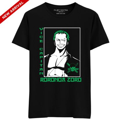 One Piece – Monkey D. Luffy, Straw Hat, Zoro & Wanted Poster Combo T-Shirts (Pack of 4) - Image 4