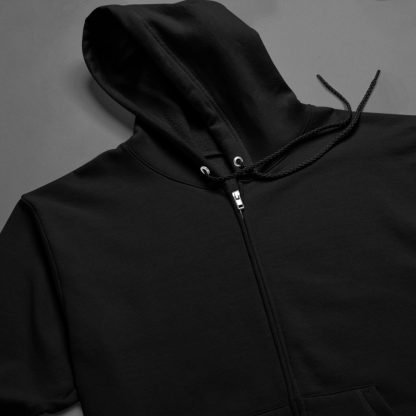 Black Zip Up Hoodie - Image 2