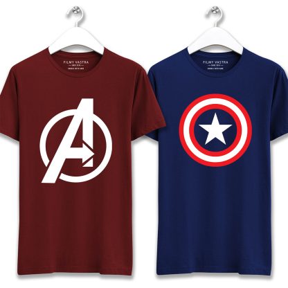 Avenger Classic + Captain America Combo T-Shirts